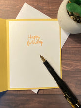 Load image into Gallery viewer, Yellow Framed Animal Birthday Cards
