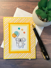 Load image into Gallery viewer, Yellow Framed Animal Birthday Cards
