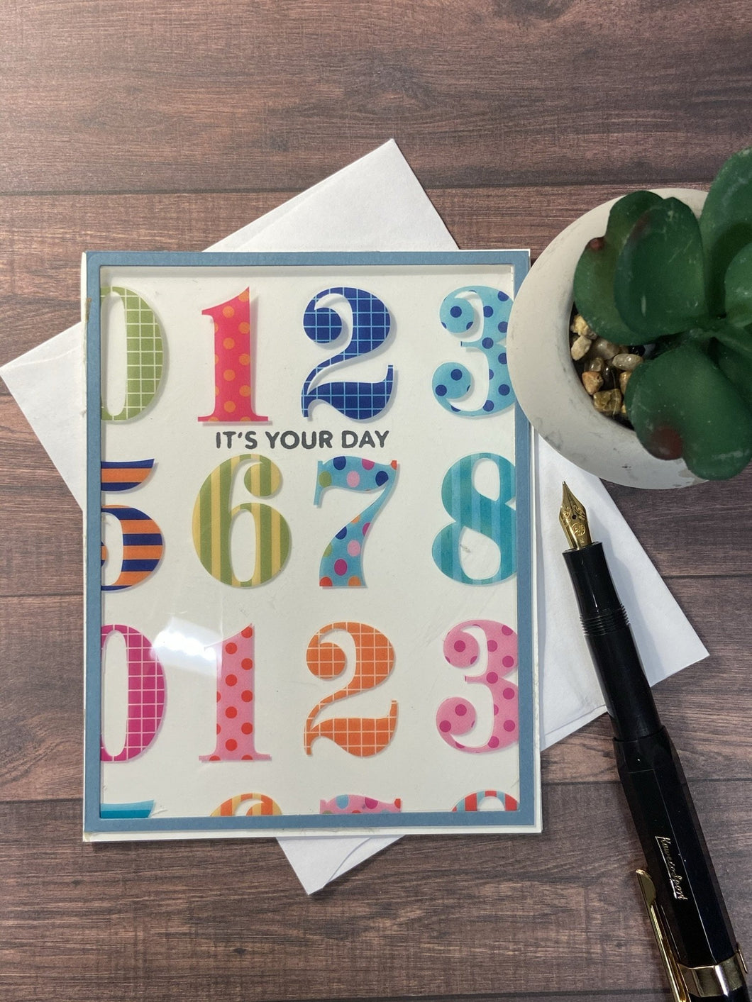 Colorful Numbers See Thru Front Birthday